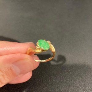 14K Jade Ring